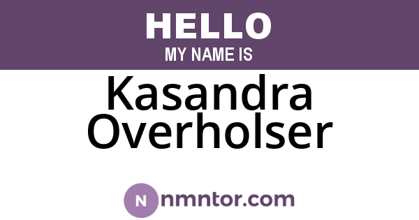 Kasandra Overholser