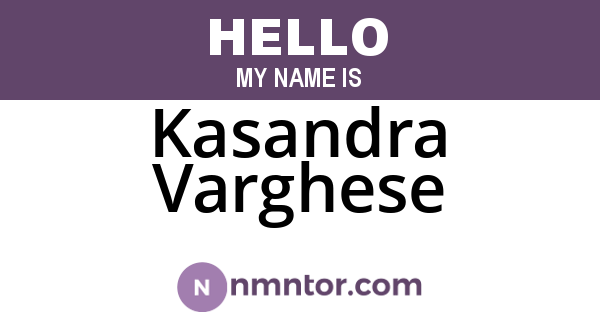 Kasandra Varghese