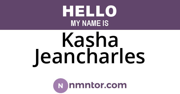 Kasha Jeancharles
