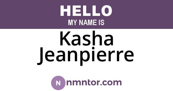 Kasha Jeanpierre