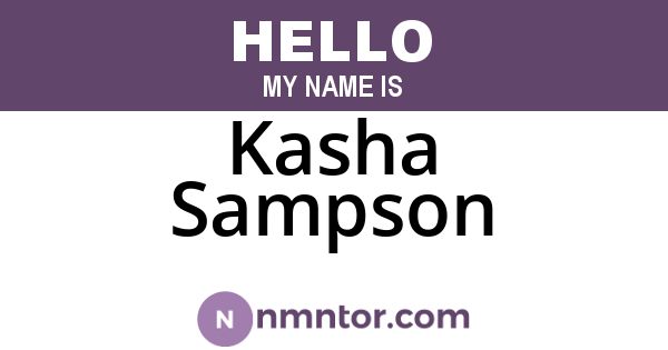 Kasha Sampson
