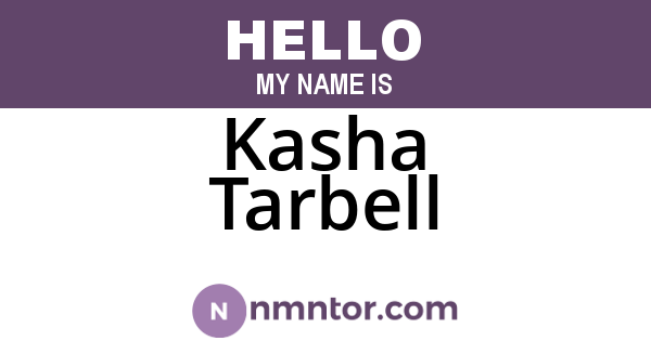 Kasha Tarbell
