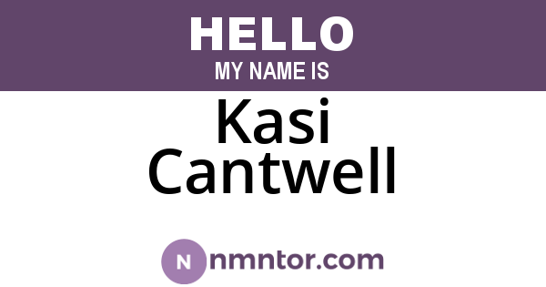 Kasi Cantwell