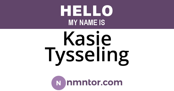 Kasie Tysseling