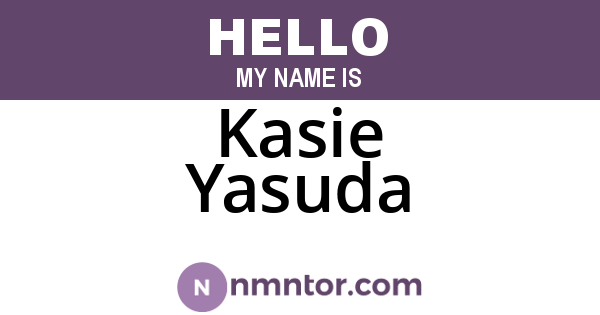 Kasie Yasuda