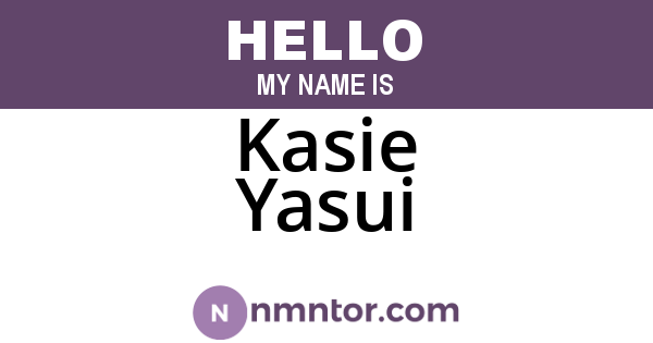 Kasie Yasui