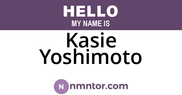 Kasie Yoshimoto