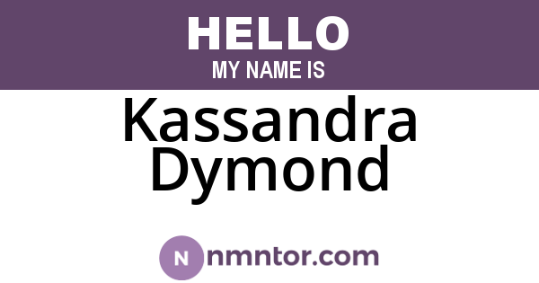 Kassandra Dymond