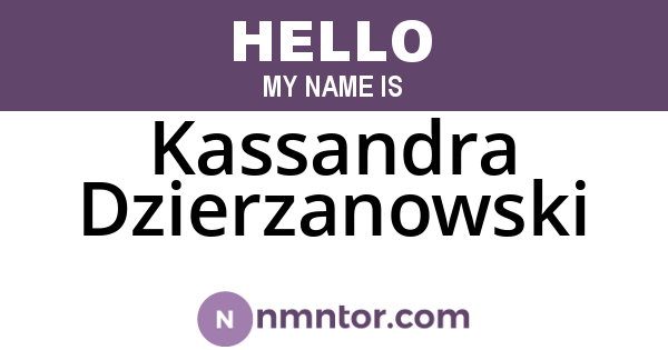 Kassandra Dzierzanowski