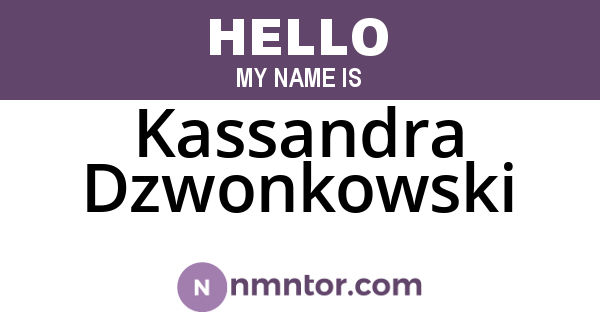 Kassandra Dzwonkowski
