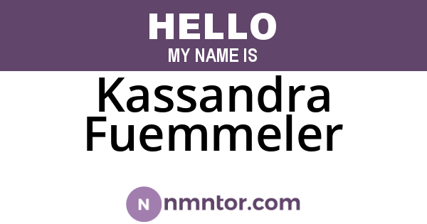 Kassandra Fuemmeler