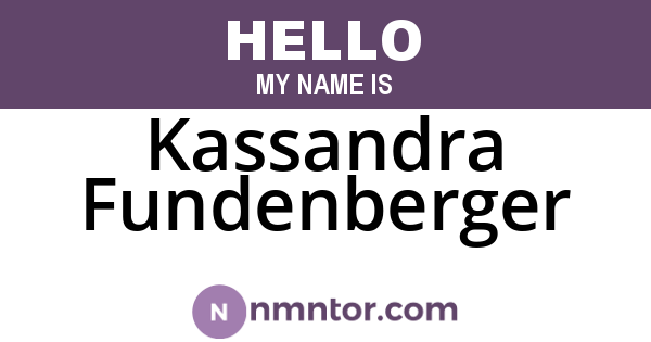Kassandra Fundenberger