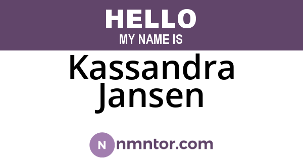 Kassandra Jansen