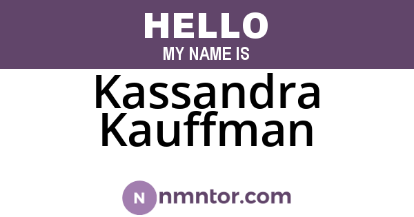 Kassandra Kauffman