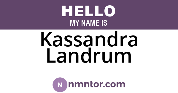 Kassandra Landrum