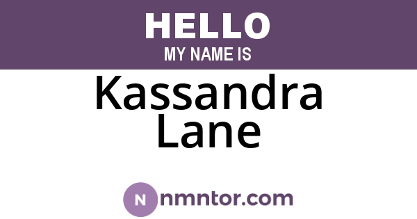 Kassandra Lane