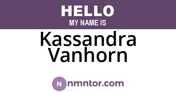 Kassandra Vanhorn