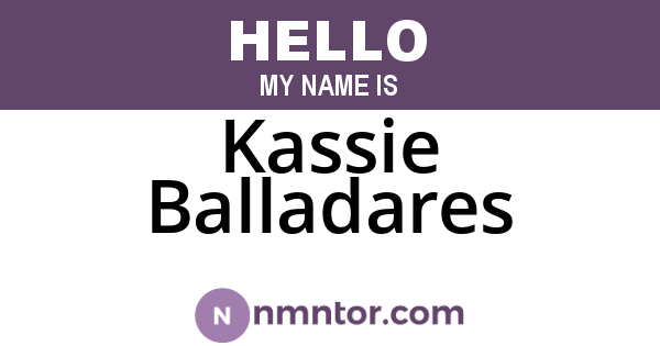 Kassie Balladares
