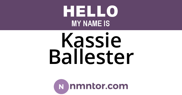Kassie Ballester