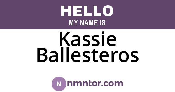 Kassie Ballesteros