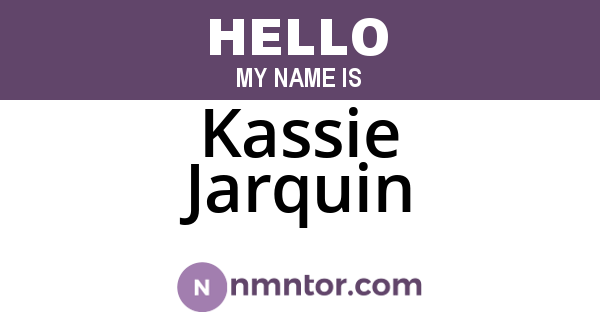 Kassie Jarquin
