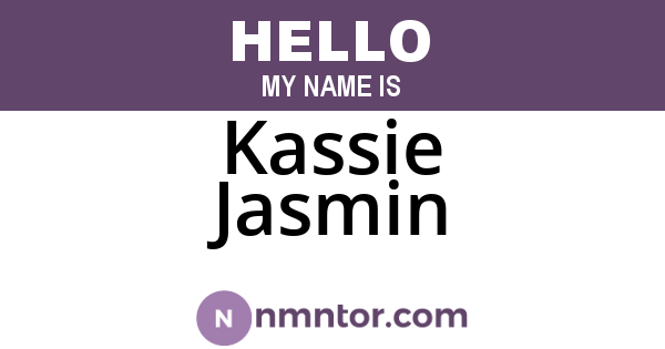 Kassie Jasmin