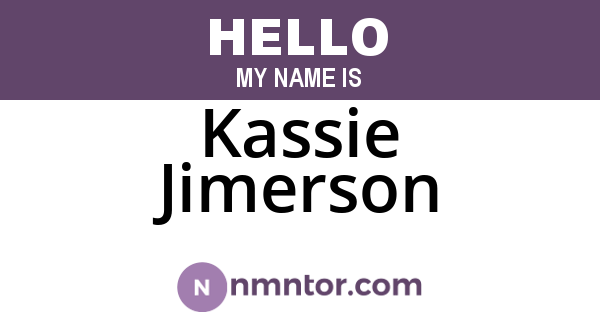 Kassie Jimerson