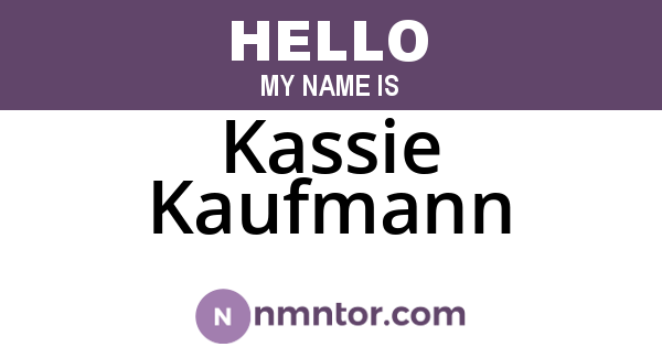 Kassie Kaufmann