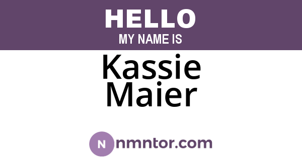 Kassie Maier