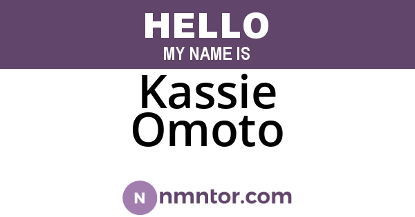 Kassie Omoto