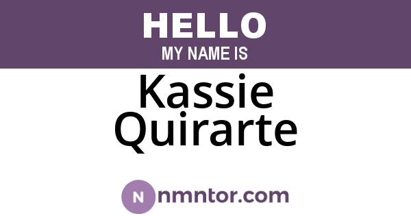 Kassie Quirarte