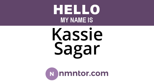 Kassie Sagar