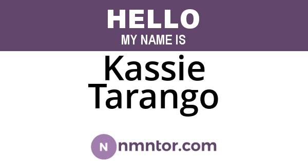 Kassie Tarango