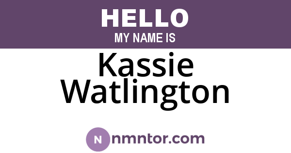 Kassie Watlington