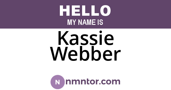 Kassie Webber