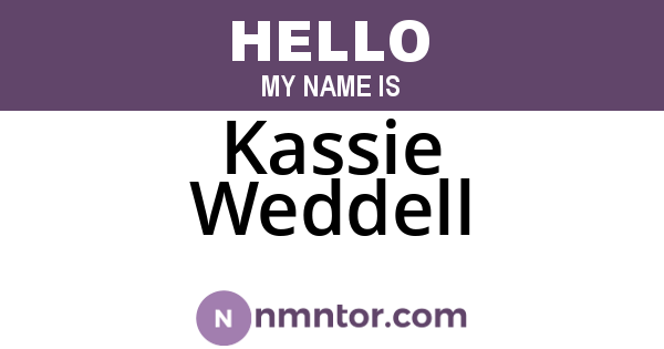 Kassie Weddell