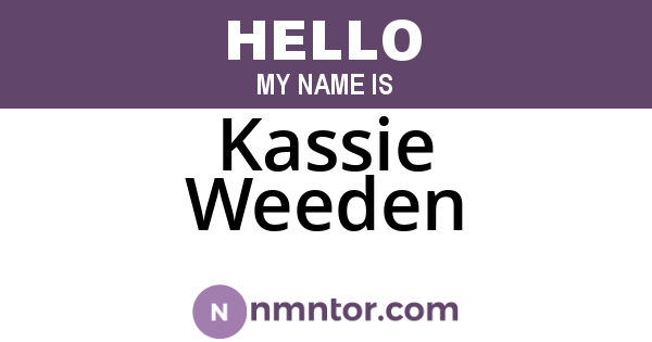 Kassie Weeden