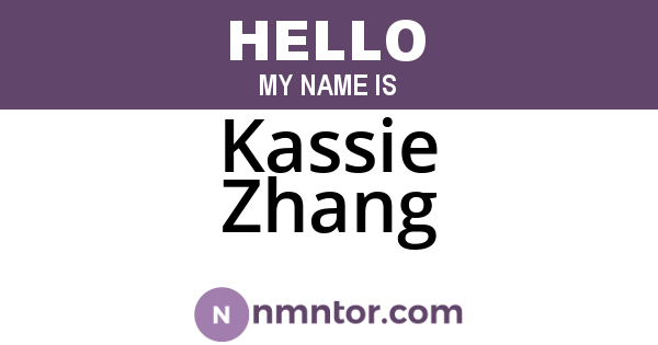 Kassie Zhang