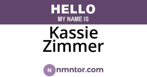 Kassie Zimmer
