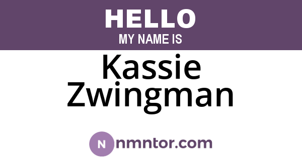 Kassie Zwingman