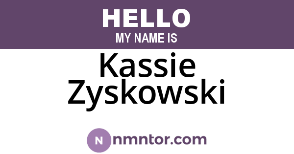 Kassie Zyskowski