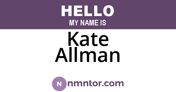 Kate Allman