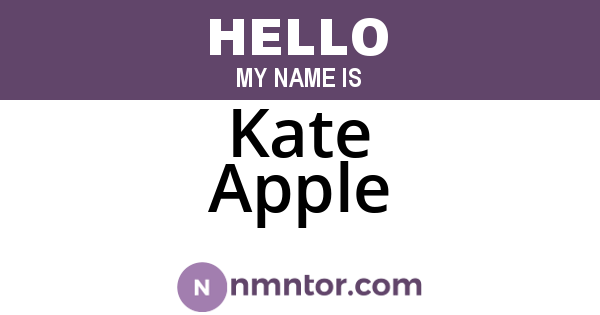 Kate Apple
