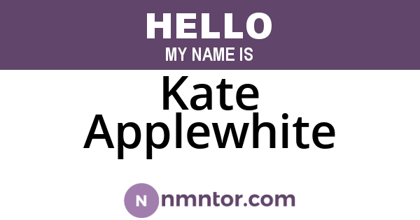 Kate Applewhite