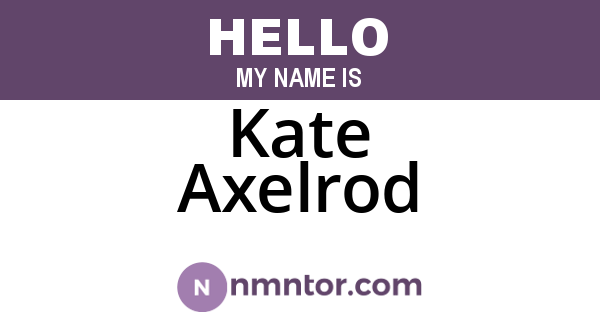 Kate Axelrod