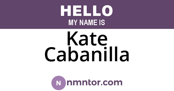 Kate Cabanilla