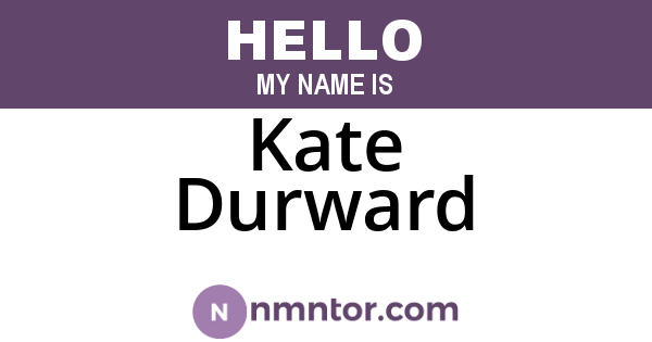 Kate Durward