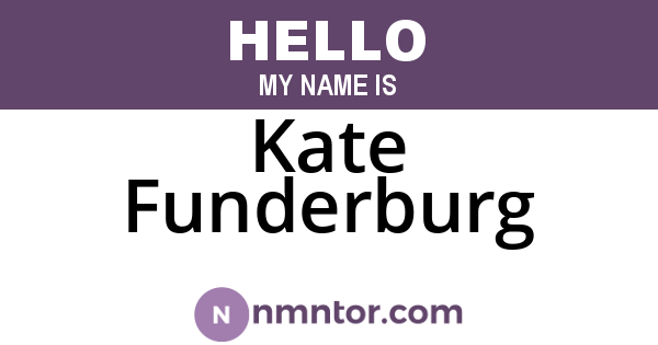 Kate Funderburg