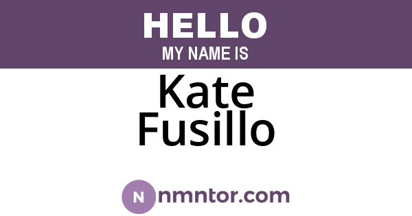 Kate Fusillo