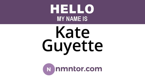 Kate Guyette